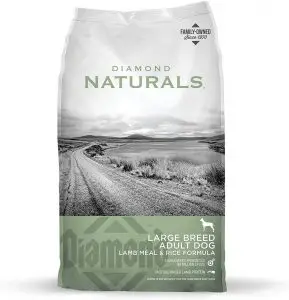 Diamond Naturals Adult Large Breed Real Meat Recipe Premium Dry Dog Food With Real Pasture Raised Lamb Protein 40Lb