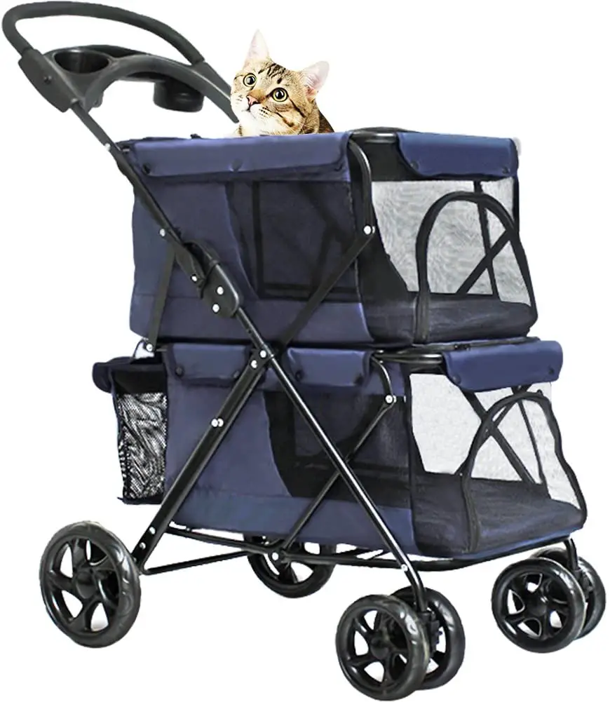 WINGOFFLY double decker dog stroller