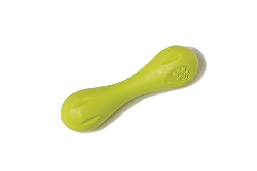 WEST PAW Zogoflex Hurley Dog Bone Chew Toy – Floatable Pet Toys for Aggressive Chewers, Catch, Fetch – Bright-Colored Bones for Dogs – Recyclable, Dishwasher-Safe, Non-Toxic, Small, Granny Smith