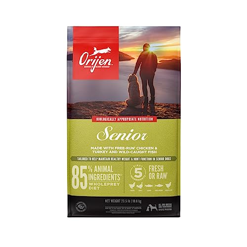 Best Dog Food for Senior Dogs: Age 7+ Nutrition Guide 14 ORIJEN Grain Free High Protein Dry Dog Food Senior Recipe 23.5lb Bag